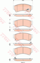 TRW Bremsbelagsatz, Scheibenbremse GDB3501