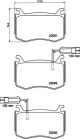HELLA Bremsbelagsatz, Scheibenbremse 8DB 355 039-051
