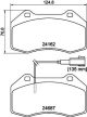HELLA Bremsbelagsatz, Scheibenbremse 8DB 355 014-061