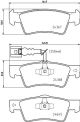 HELLA Bremsbelagsatz, Scheibenbremse 8DB 355 025-761