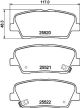 HELLA Bremsbelagsatz, Scheibenbremse 8DB 355 041-141