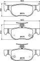 HELLA Bremsbelagsatz, Scheibenbremse 8DB 355 040-101