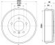 HELLA Bremstrommel 8DT 355 301-141