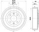 HELLA Bremstrommel 8DT 355 301-231