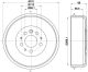 HELLA Bremstrommel 8DT 355 301-721