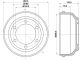 HELLA Bremstrommel 8DT 355 300-211