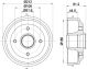 HELLA Bremstrommel 8DT 355 301-241