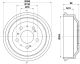 HELLA Bremstrommel 8DT 355 302-191
