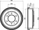 HELLA Bremstrommel 8DT 355 302-291