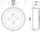 HELLA Bremstrommel 8DT 355 301-501