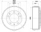 HELLA Bremstrommel 8DT 355 300-451