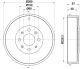 HELLA Bremstrommel 8DT 355 300-651