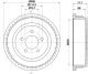 HELLA Bremstrommel 8DT 355 300-721