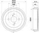 HELLA Bremstrommel 8DT 355 300-791