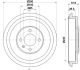 HELLA Bremstrommel 8DT 355 300-811