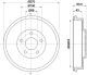 HELLA Bremstrommel 8DT 355 300-911