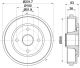 HELLA Bremstrommel 8DT 355 301-031