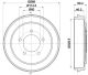 HELLA Bremstrommel 8DT 355 301-921