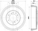 HELLA Bremstrommel 8DT 355 302-621