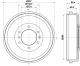 HELLA Bremstrommel 8DT 355 302-661