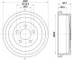 HELLA Bremstrommel 8DT 355 302-571