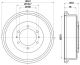 HELLA Bremstrommel 8DT 355 302-611