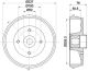 HELLA Bremstrommel 8DT 355 302-761