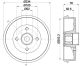 HELLA Bremstrommel 8DT 355 302-871
