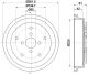 HELLA Bremstrommel 8DT 355 302-981