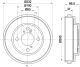 HELLA Bremstrommel 8DT 355 303-051