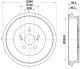 HELLA Bremstrommel 8DT 355 303-091