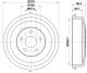 HELLA Bremstrommel 8DT 355 303-101
