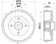 HELLA Bremstrommel 8DT 355 303-131