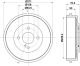 HELLA Bremstrommel 8DT 355 303-191