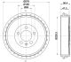 HELLA Bremstrommel 8DT 355 303-251