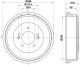HELLA Bremstrommel 8DT 355 303-351