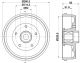 HELLA Bremstrommel 8DT 355 303-401