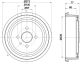 HELLA Bremstrommel 8DT 355 303-451