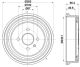 HELLA Bremstrommel 8DT 355 303-471