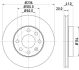 HELLA Bremsscheibe 8DD 355 100-821