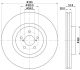 HELLA Bremsscheibe 8DD 355 114-651