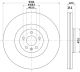 HELLA Bremsscheibe 8DD 355 132-411