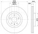 HELLA Bremsscheibe 8DD 355 132-421