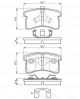 BOSCH Bremsbelagsatz, Scheibenbremse 0 986 424 642