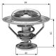 GATES Thermostat, Kühlmittel TH31182G1