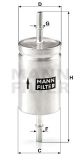 MANN-FILTER Kraftstofffilter WK 512