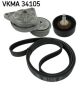 SKF Keilrippenriemensatz VKMA 34105