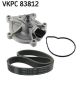 SKF Wasserpumpe + Keilrippenriemensatz VKMC 33843