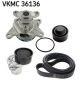 SKF Wasserpumpe + Keilrippenriemensatz VKMC 36136