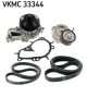 SKF Wasserpumpe + Keilrippenriemensatz VKMC 33344